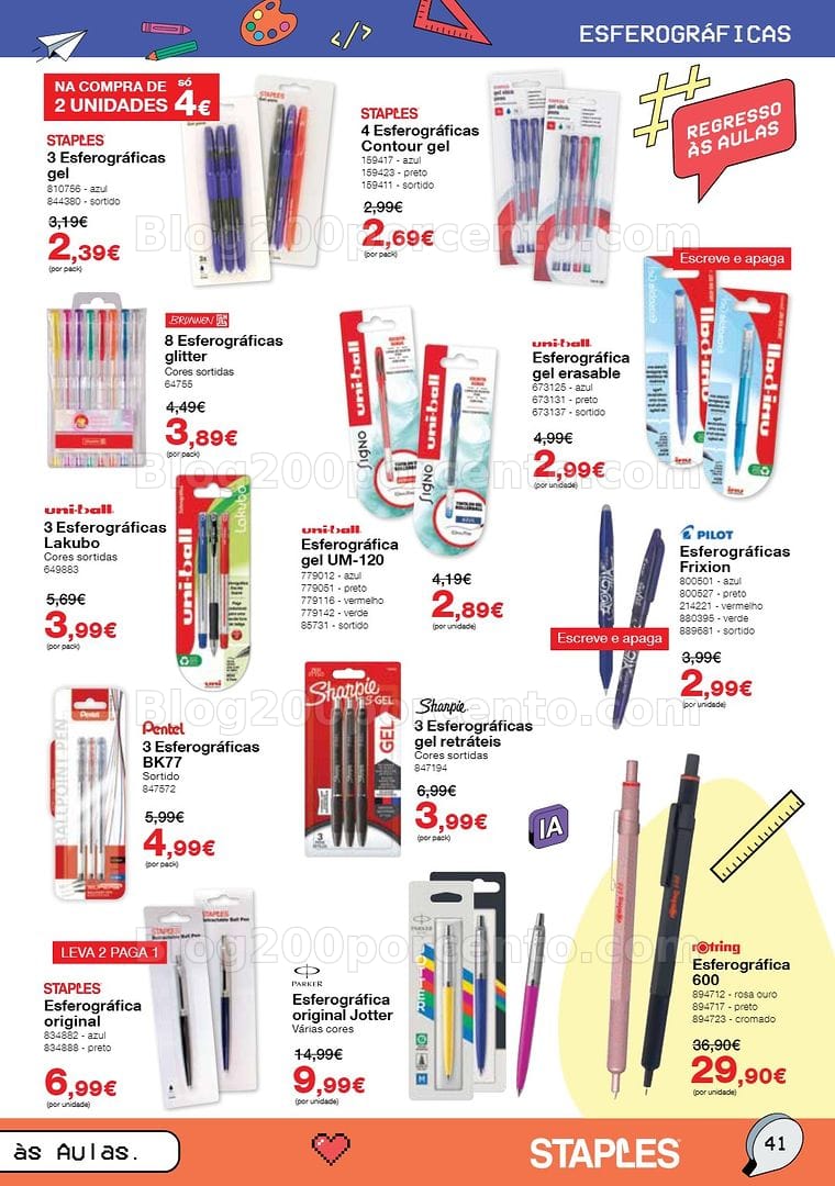 Antevisão Folheto STAPLES Regresso às Aulas Promoções de 17 agosto a 30 setembro